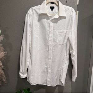 J. Crew 16 1/2 & 35 Men's White Dress Shirt
